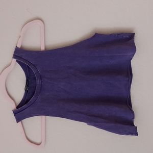 Purple Cut Off Crop Top
